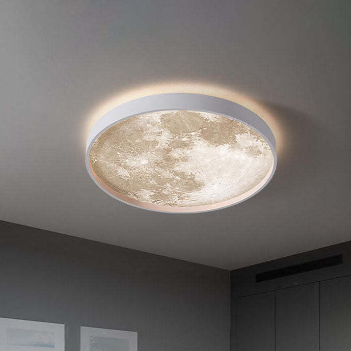 Nordic Moon Round LED Flush Mount Light