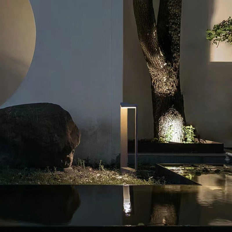 Minimalist Rectangular Aluminum Acrylic LED Landscape Light