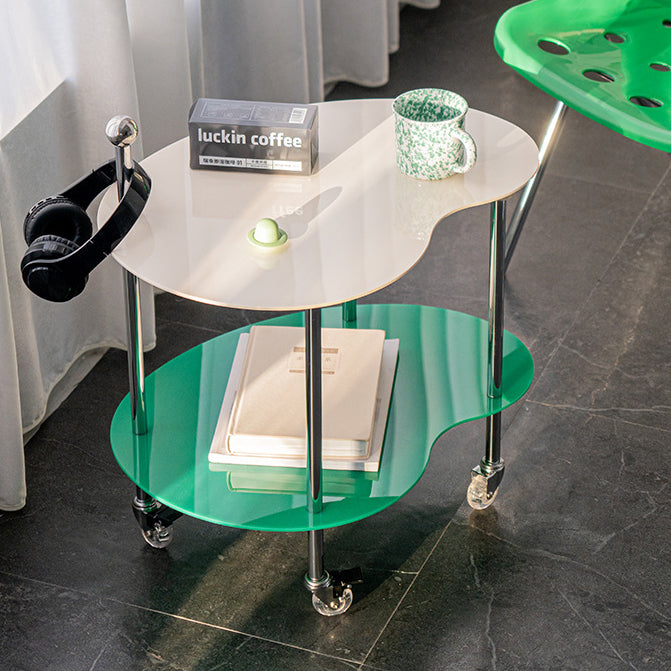 Nordic Cloud Acrylic Rolling Side Table 2-Tier