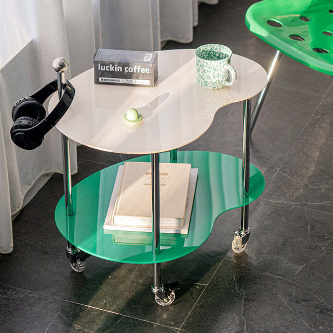 Lighom nordic cloud rolling acrylic steel end & side tables