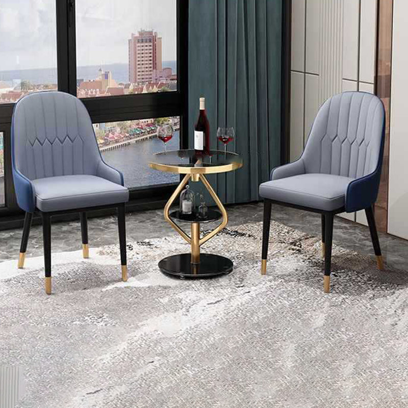 Nordic Lozenge Glass Steel End Table