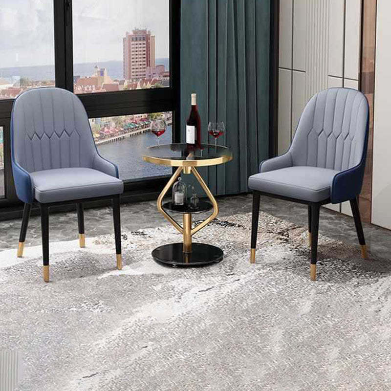 Nordic Lozenge Glass Steel End Table