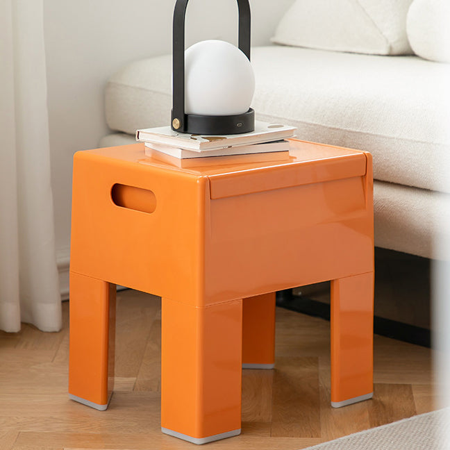 Contemporary Backless Plastic Chair