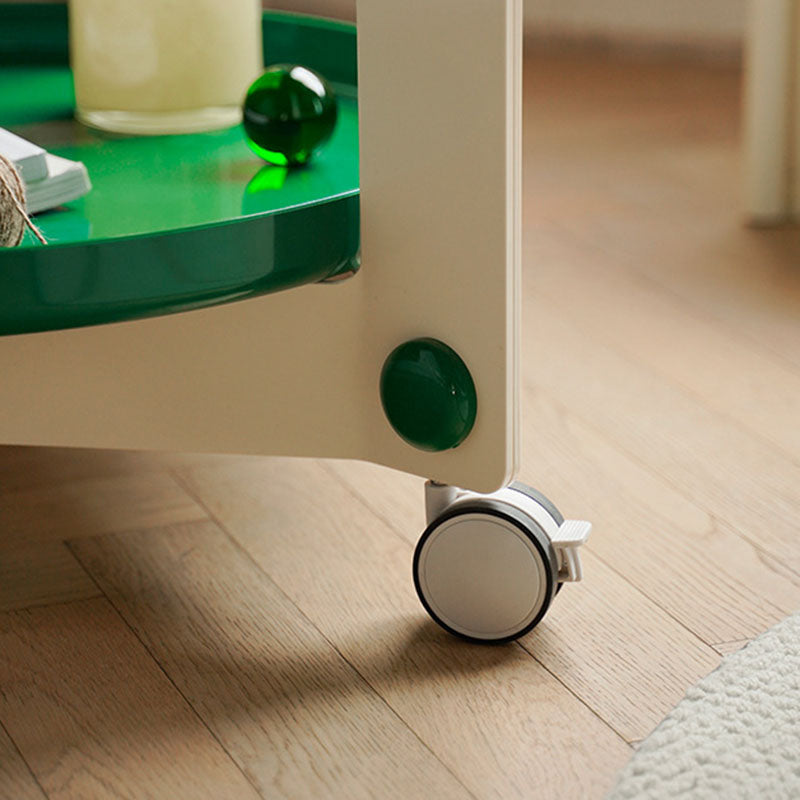 Contemporary Round PET Acrylic 2-Tier End Table