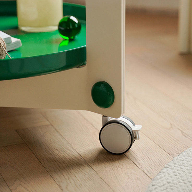 Contemporary Round PET Acrylic 2-Tier End Table