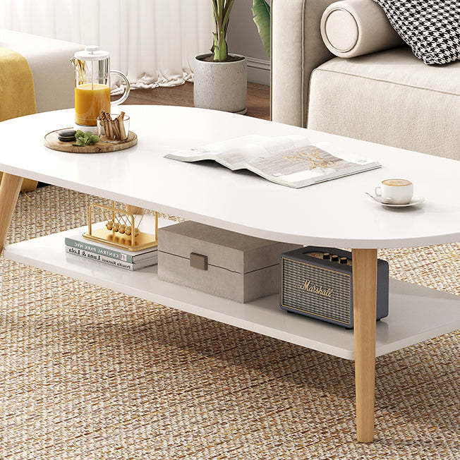 Minimalist Solid Wood 2-Tier End Table