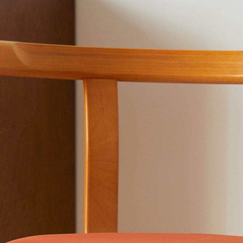 Chinese Wood Flannel Dining Chair — Black / Blue