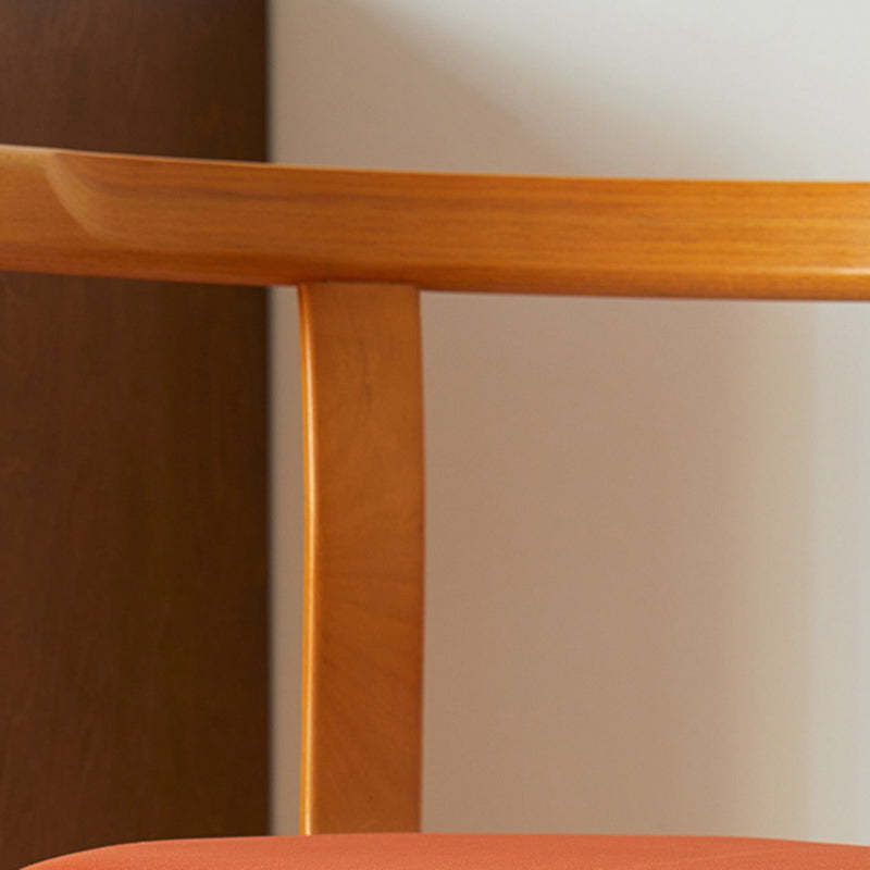Chinese Wood Flannel Dining Chair — Black / Blue