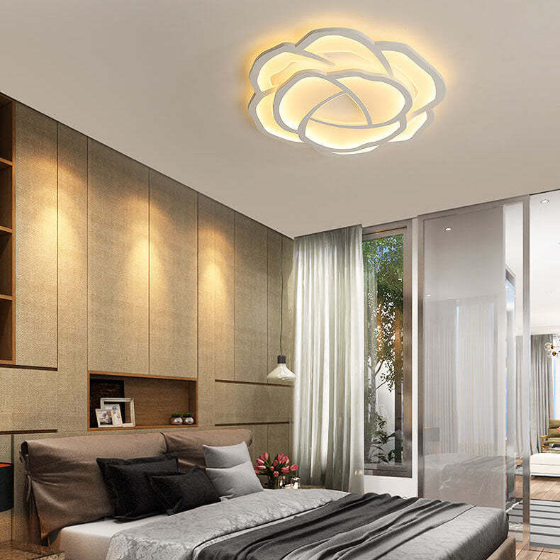 Modern Rose LED Flush Mount Light