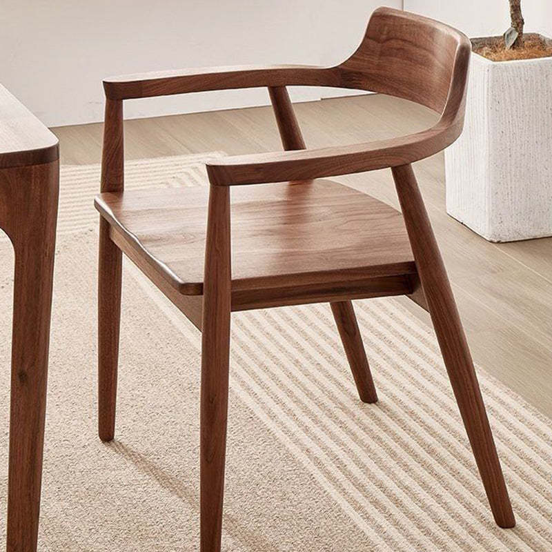 Nordic Ash Wood Curved Dining Chair