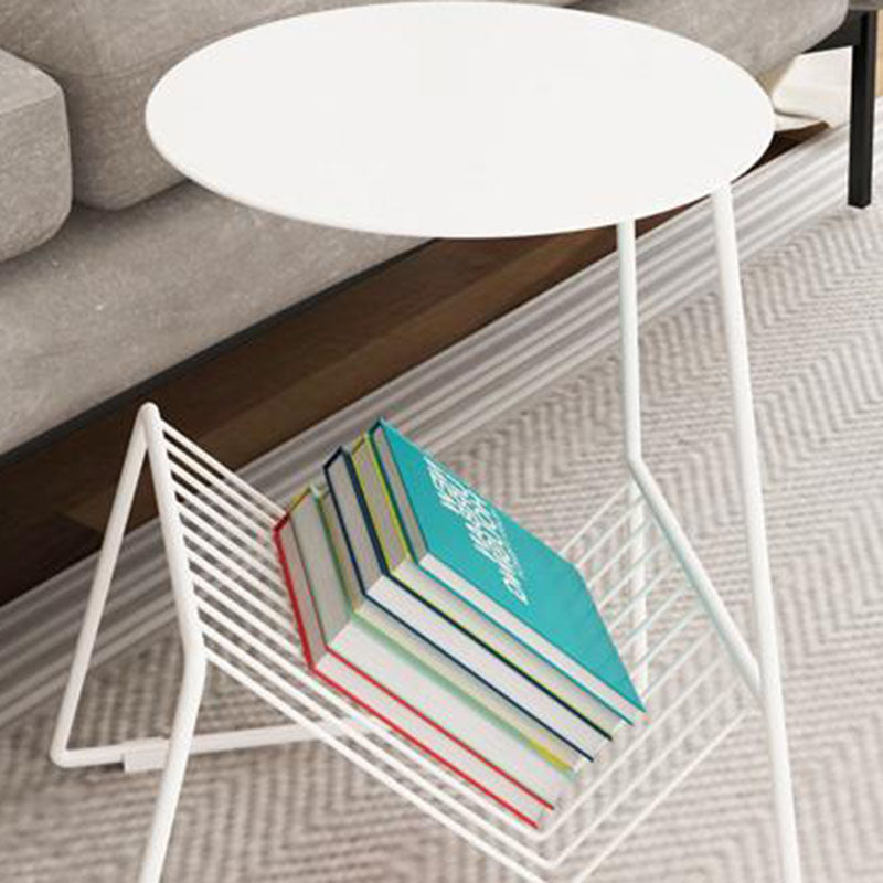 Scandinavian Round Iron Coffee Table — Black