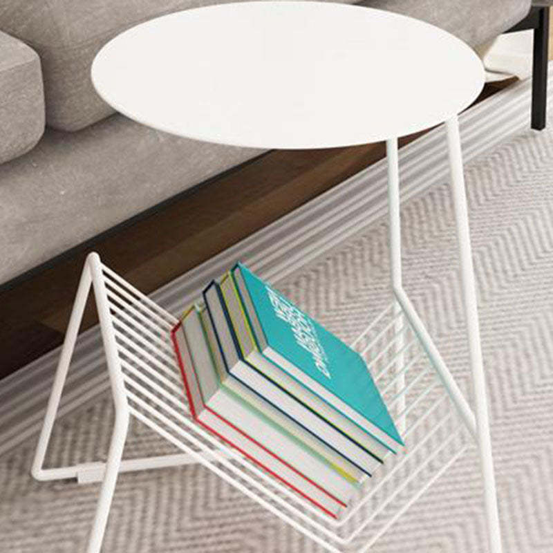 Scandinavian Round Iron Coffee Table — Black