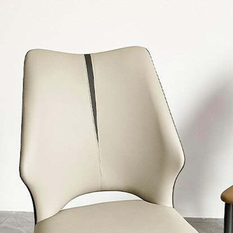 Contemporary Microfiber Leather Steel Dining Chair