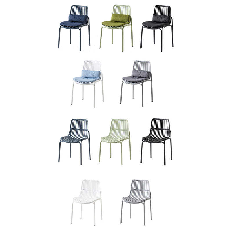 Minimalist Cushion Plastic Metal Dining Chair