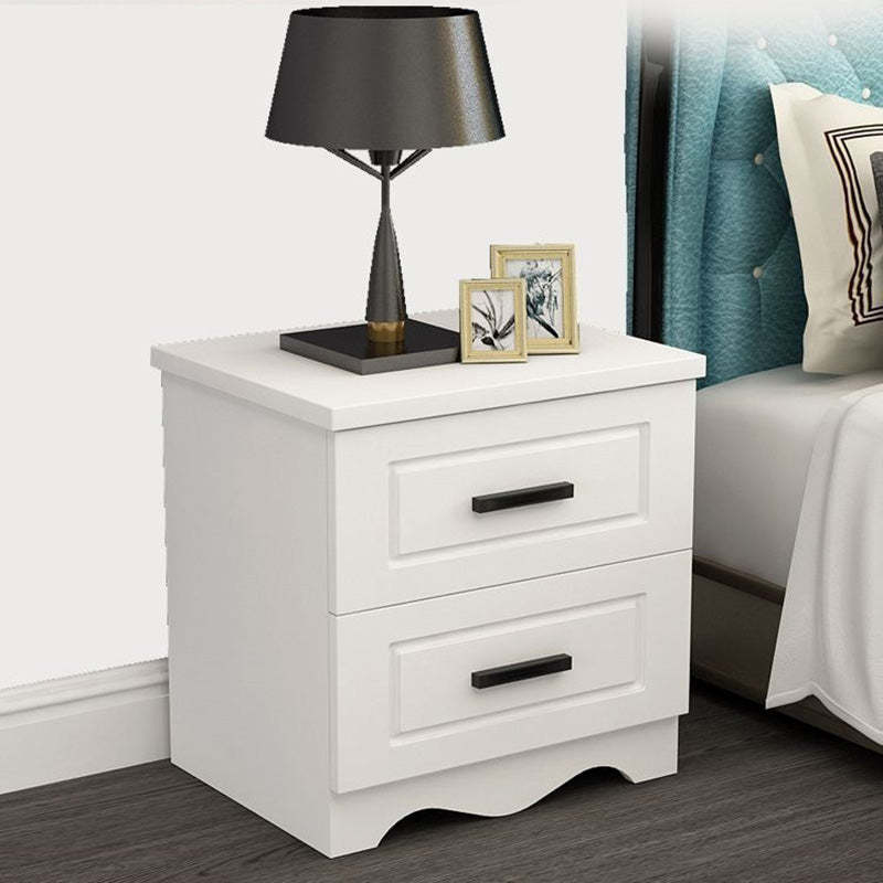 Minimalist Metal Rectangular Nightstand 2-Drawer