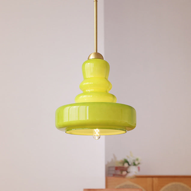 Modern Colorful Glass Gourd Pendant Light