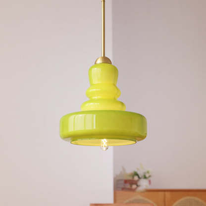 Modern Colorful Glass Gourd Pendant Light