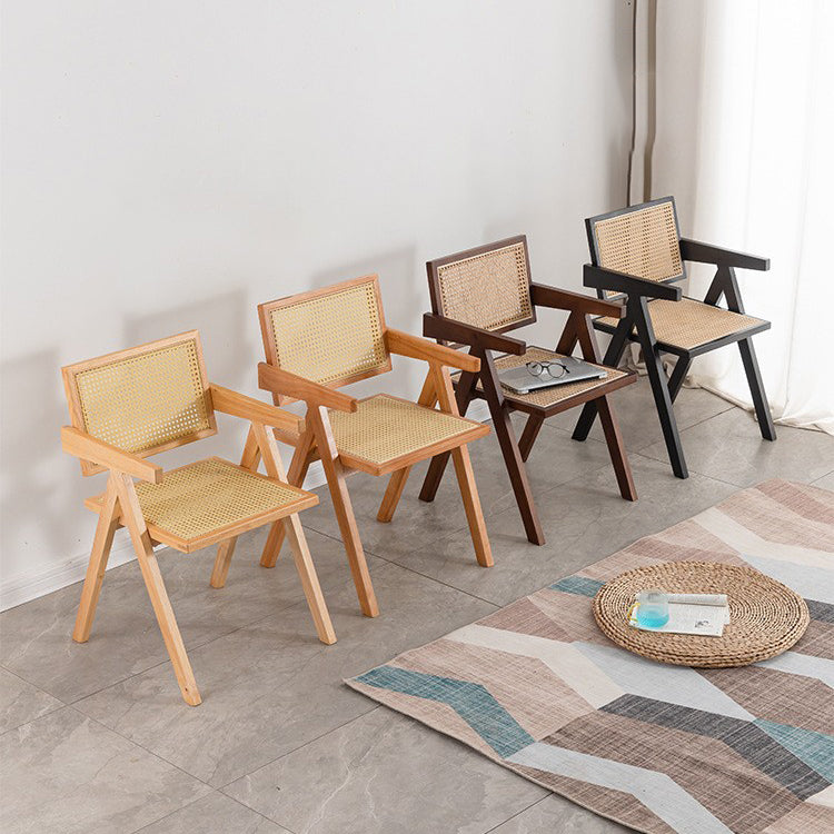 Minimalist Wood Rattan Dining Chair