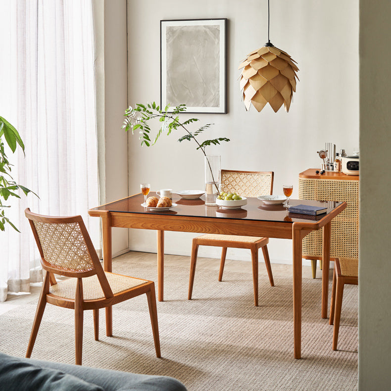 Traditional woven wood rattan wood dining chairs & benches, Lighom