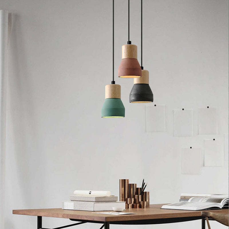 Nordic Cement Tapered Mini LED Pendant