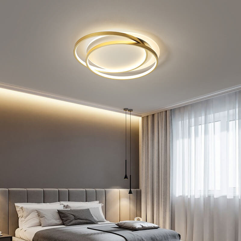Nordic Luxury Circle Aluminum LED Flush Mount Light