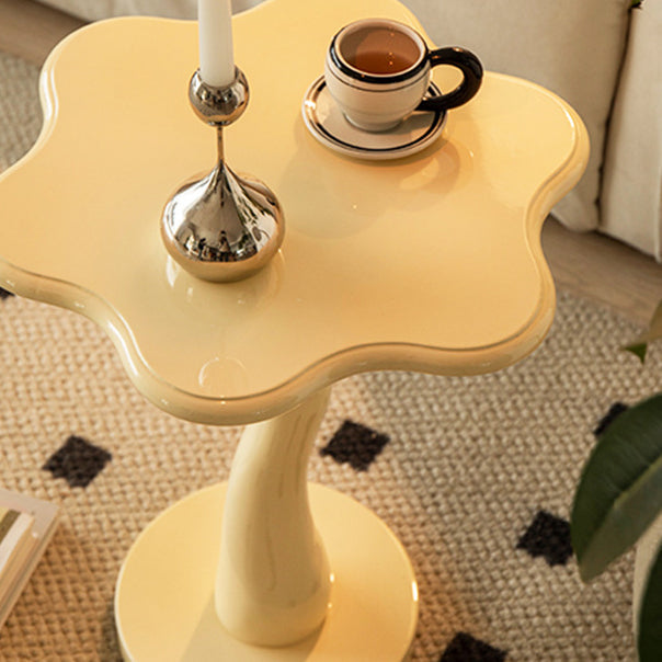 French Petal Wood Iron Side Table
