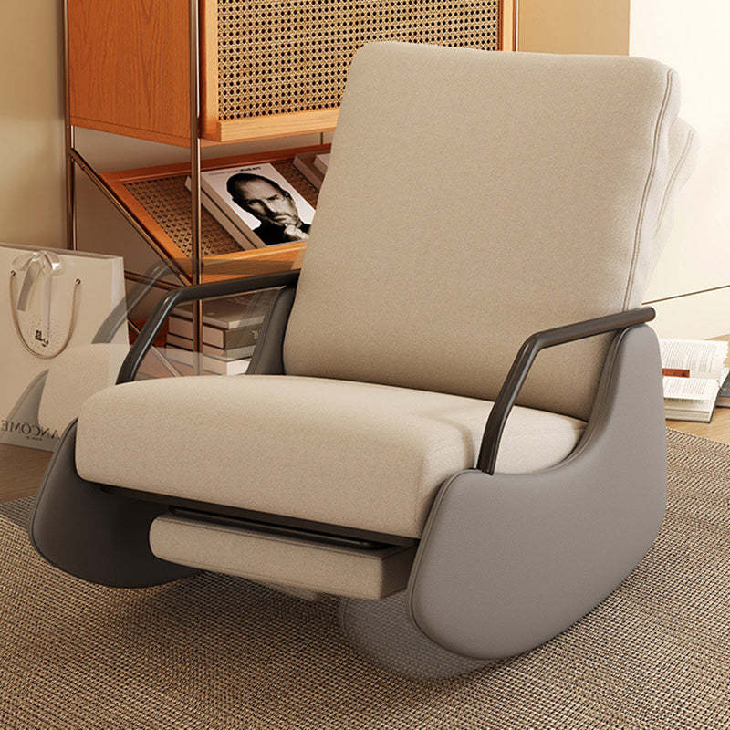 Modern Snowflake Velvet Cat Scratch Leather Recliner — Footrest & High Resilience Sponge Version / Mint Green & Dark Gray
