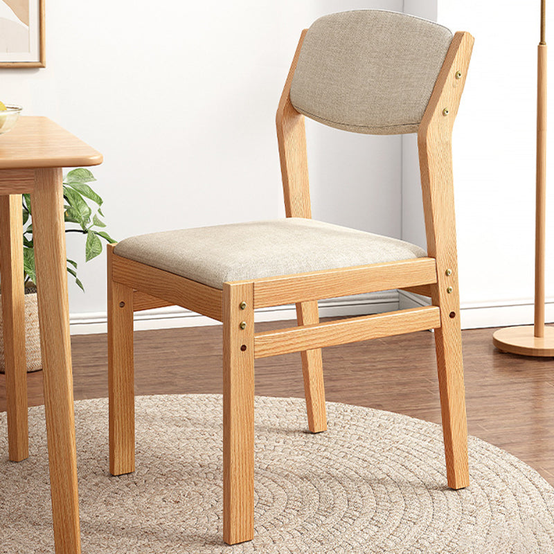 Minimalist Upholstered Fabric Wood Dining Chair