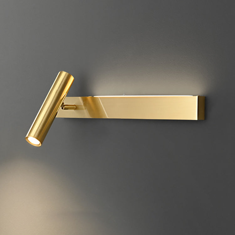 Modern Luxury Rectangle Copper LED Sconce — Small - Left / Gold - 220V-240V For UK/AU / Neutral Light (4000K)