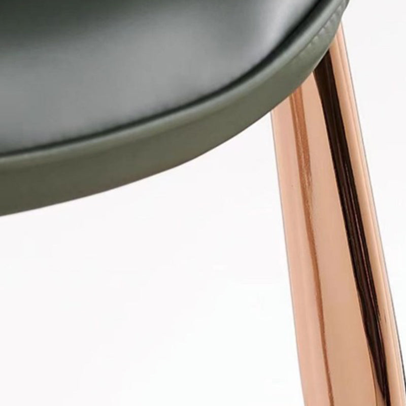 Contemporary Leather Carbon Steel Dining Chair