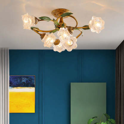 Modern Idyllic Iron Flower Branch Mount Light — 6 / A / 110V-120V For US/CA