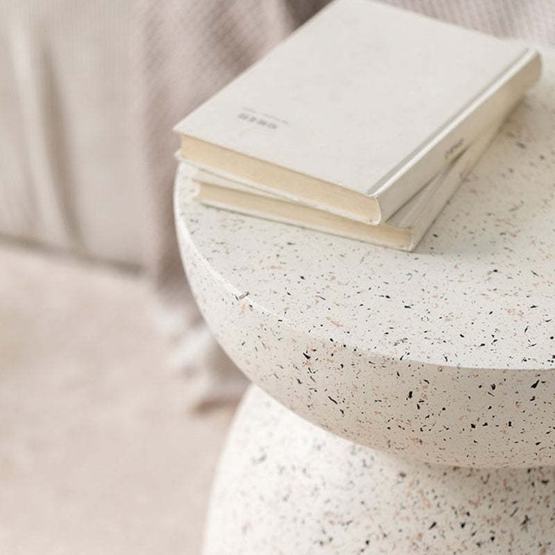Nordic Cylinder Magnesium Oxide End Table