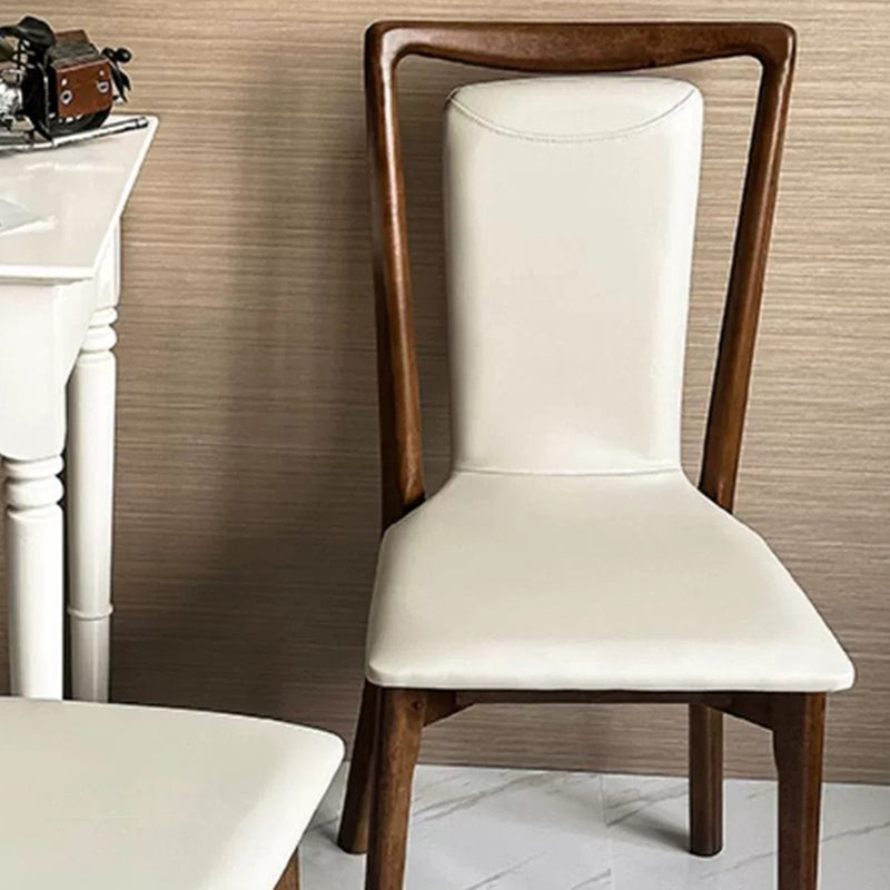 Solid leather wood dining chairs & benches for dining room