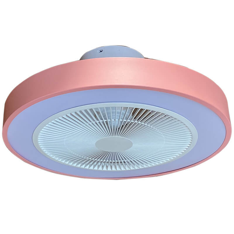 Minimalist Iron Copper LED Flush Mount Ceiling Fan Light