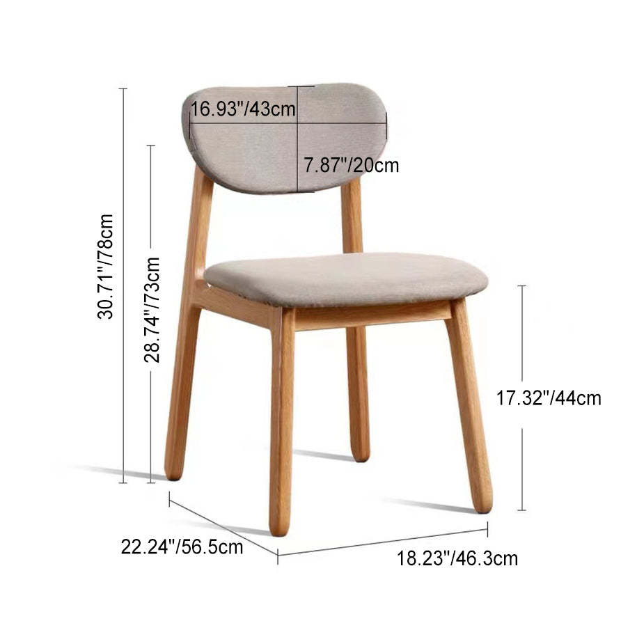 Modern Fabric Wood Dining Chair