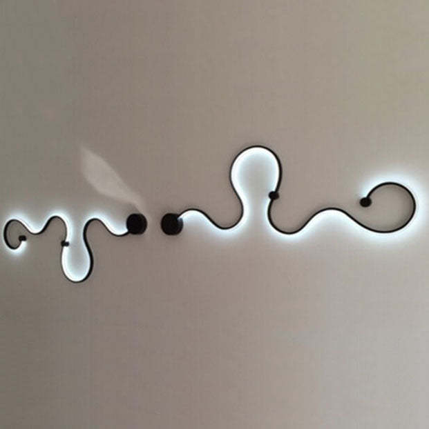 Modern Aluminum Snake Curved LED Sconce