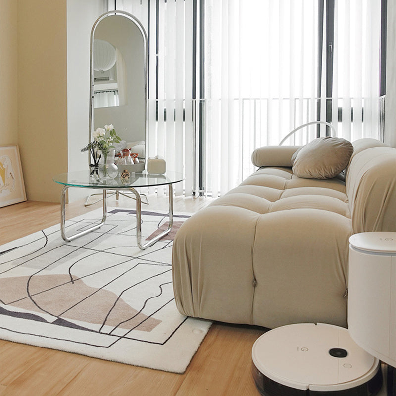 Minimalist Round Glass Steel Coffee Table