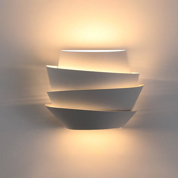 White nordic half layered wall sconces — 220V-240V (UK/AU