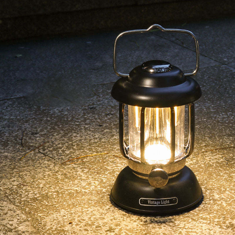 Minimalist Cylindrical Iron USB Camping Light