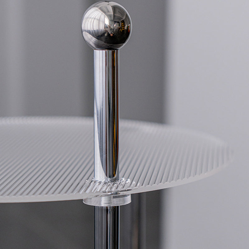 Minimalist Cloud Acrylic Steel 2-Tier End Table