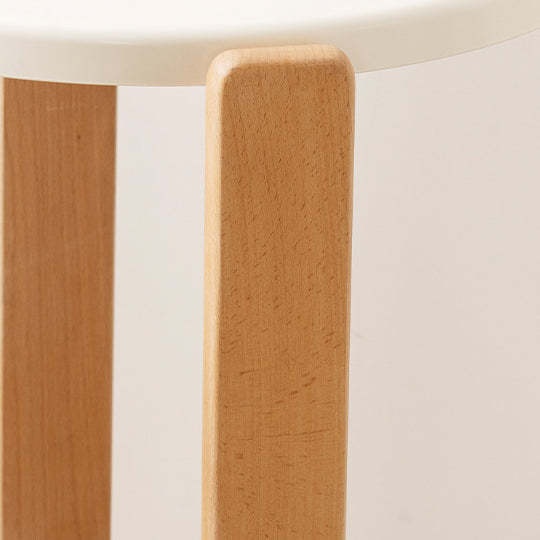 Minimalist Wood Armchair — Black / Orange