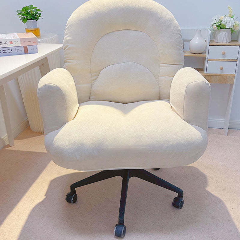 Beige linen nylon desk office chairs - nordic