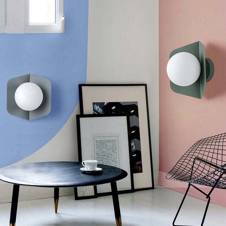 Glass Ball Single Globe Wall Sconce