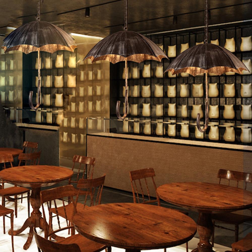 Retro Industrial Umbrella 5-Light Chandelier