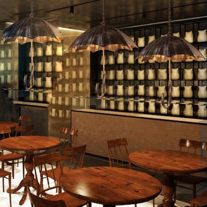 Retro Industrial Umbrella 5-Light Chandelier
