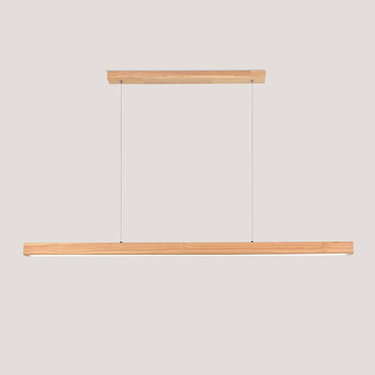 Nordic Rubber Wood Acrylic LED Island Chandelier