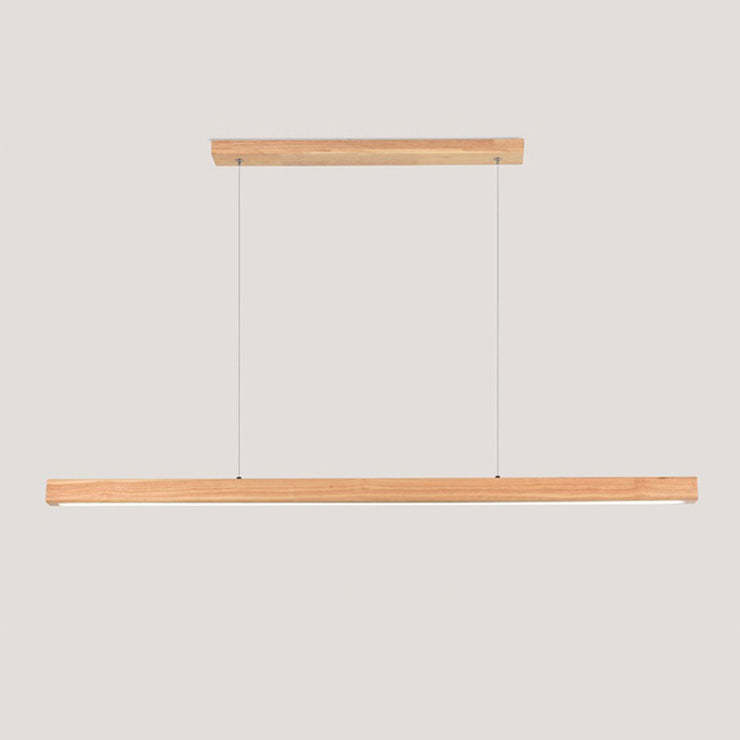 Nordic Rubber Wood Acrylic LED Island Chandelier