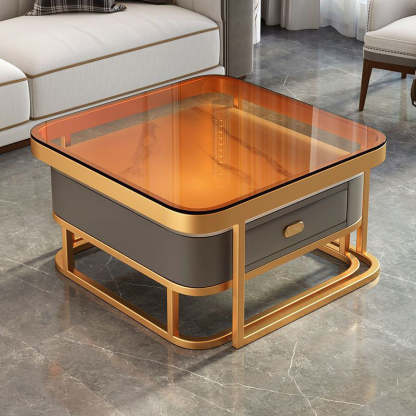 Luxury Square Glass Nesting Coffee Table