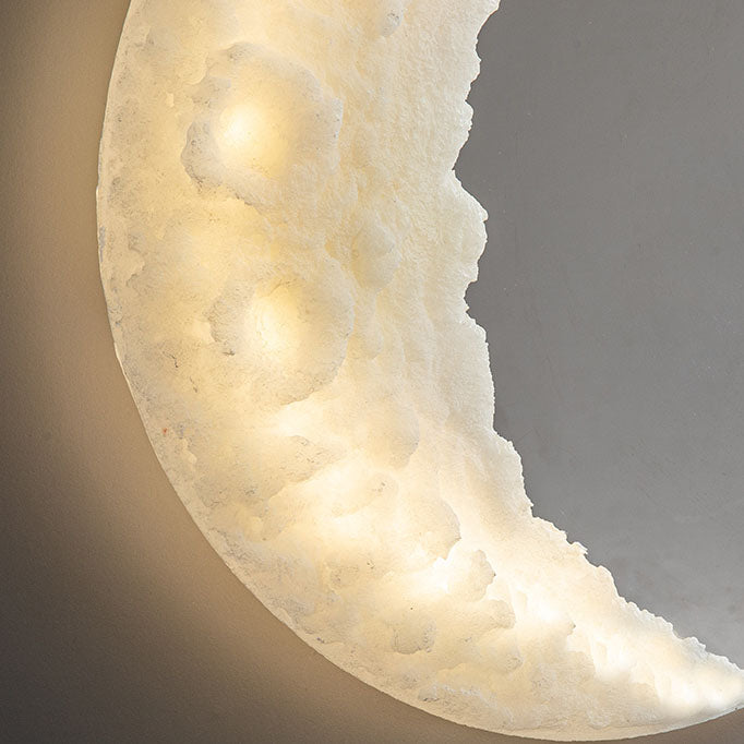 Contemporary Moon Carving Resin LED Sconce — Infinitely Dimmable / 220V-240V For UK/AU