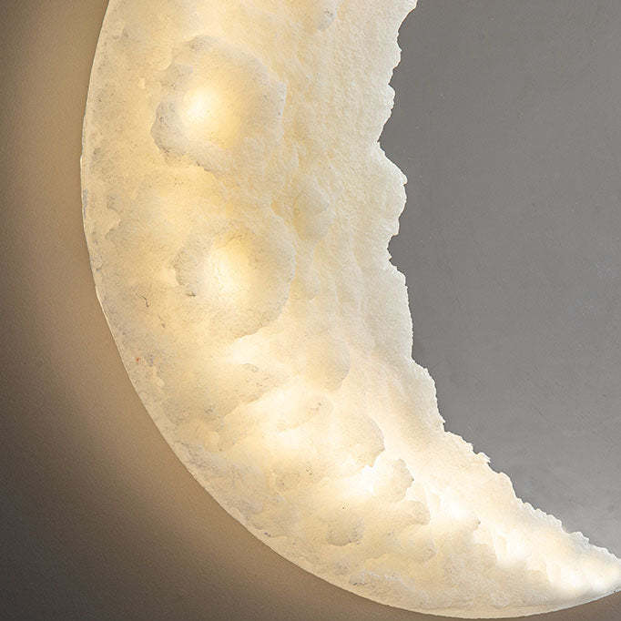 Contemporary Moon Carving Resin LED Sconce — Infinitely Dimmable / 220V-240V For UK/AU